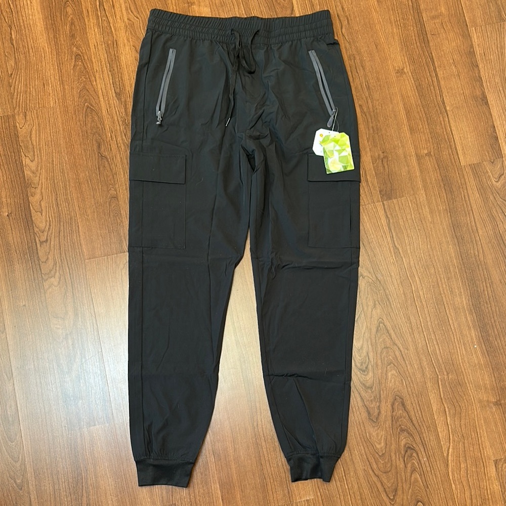 Men's Black Cargo Jogger Pants